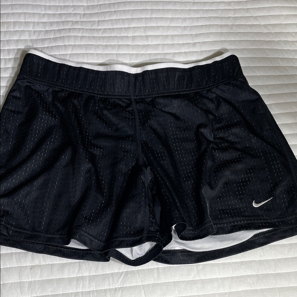 Nike Women's Black Mesh Athletic Shorts